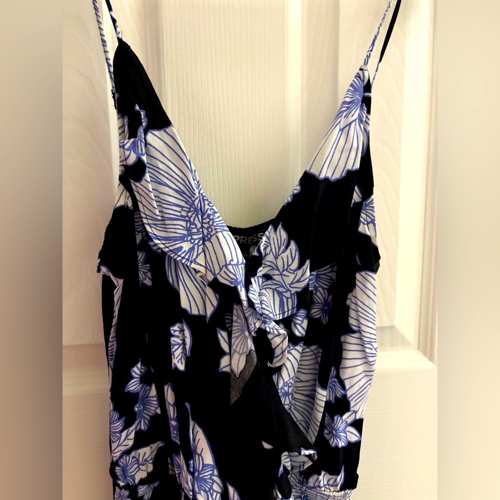Express Spaghetti Strap Ruffle Dress - Picture 2 of 4